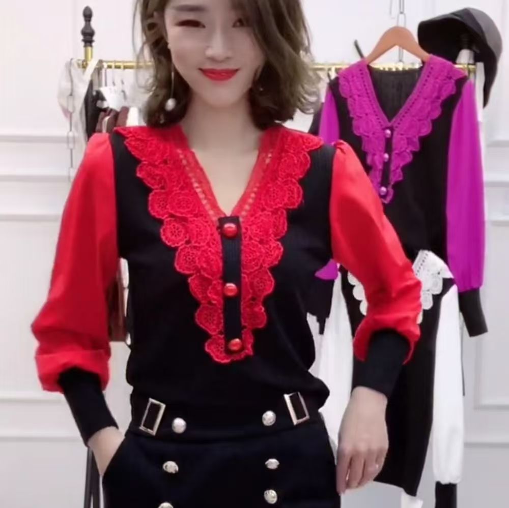 Fashion Lace Chiffon Small Shirt