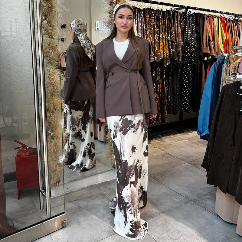 Elegant And Stylish Printed Skirt Set For Women