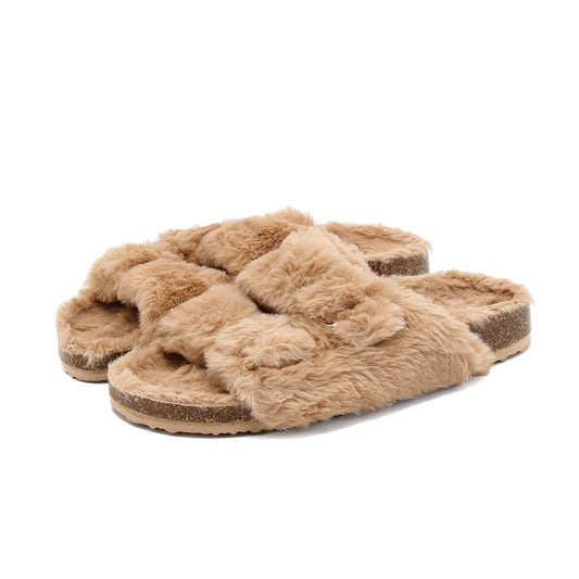 Winter Cotton Slippers Thick Bottom Non-slip Lamb Wool Slippers