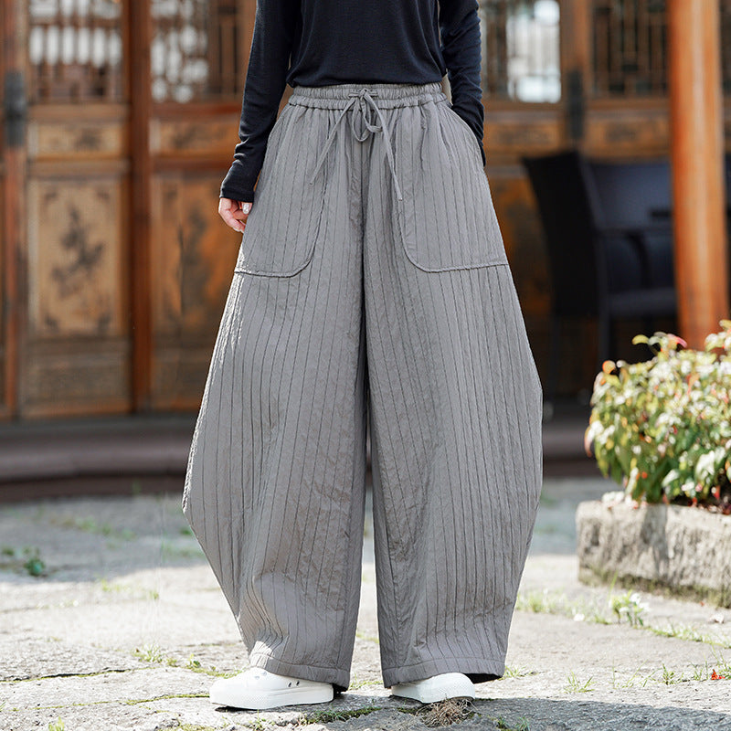 Ancient-style Loose Fleece Casual Pants