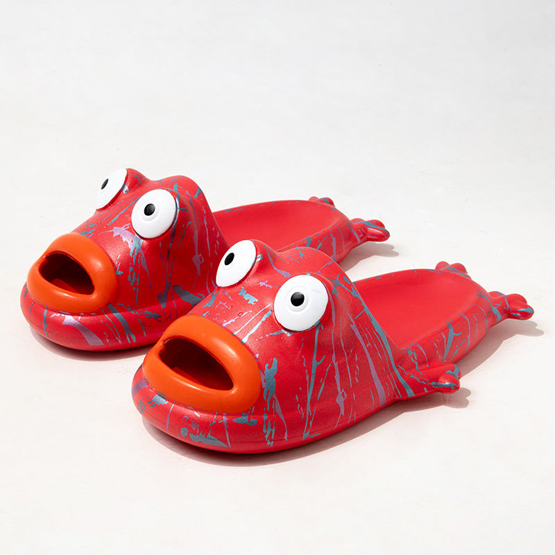Summer Interior Home Lovely Bathroom Cartoon EVA Couple Slippers