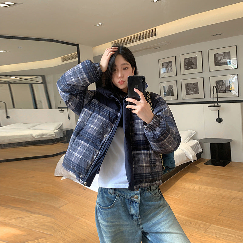 Cotton-padded Jacket Loose Thick Printed Short Coat