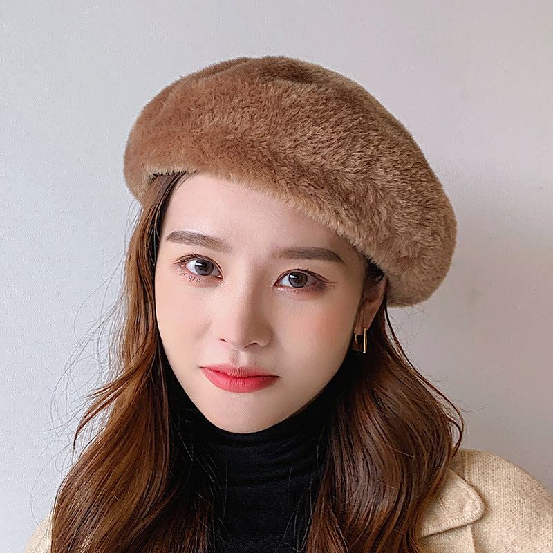Women's Fashion Mink Hair Beret Leisure