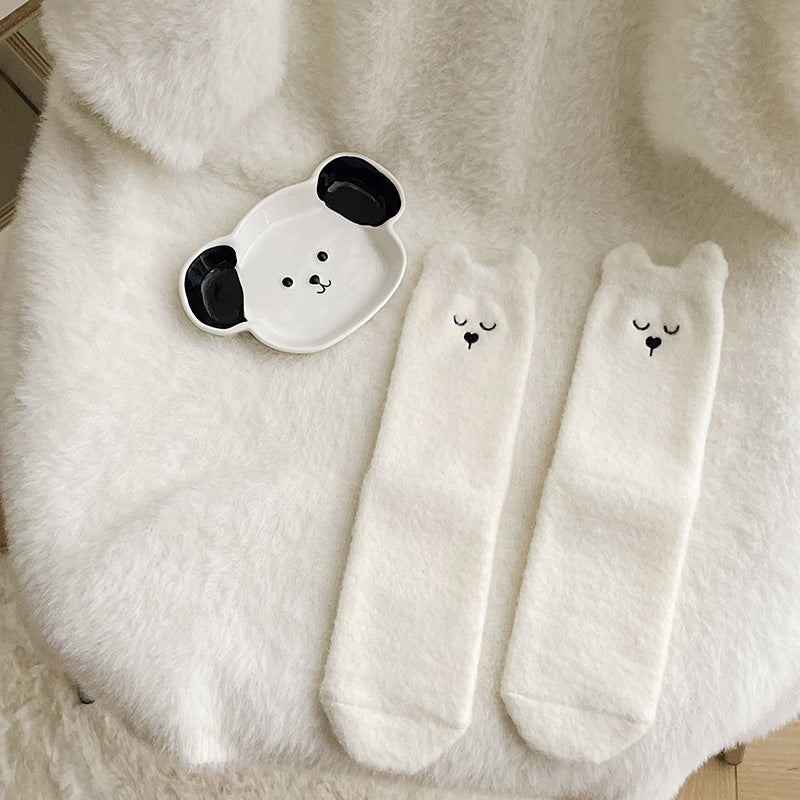 Japanese Three-dimensional Cat Women's Mid-calf Length Sock