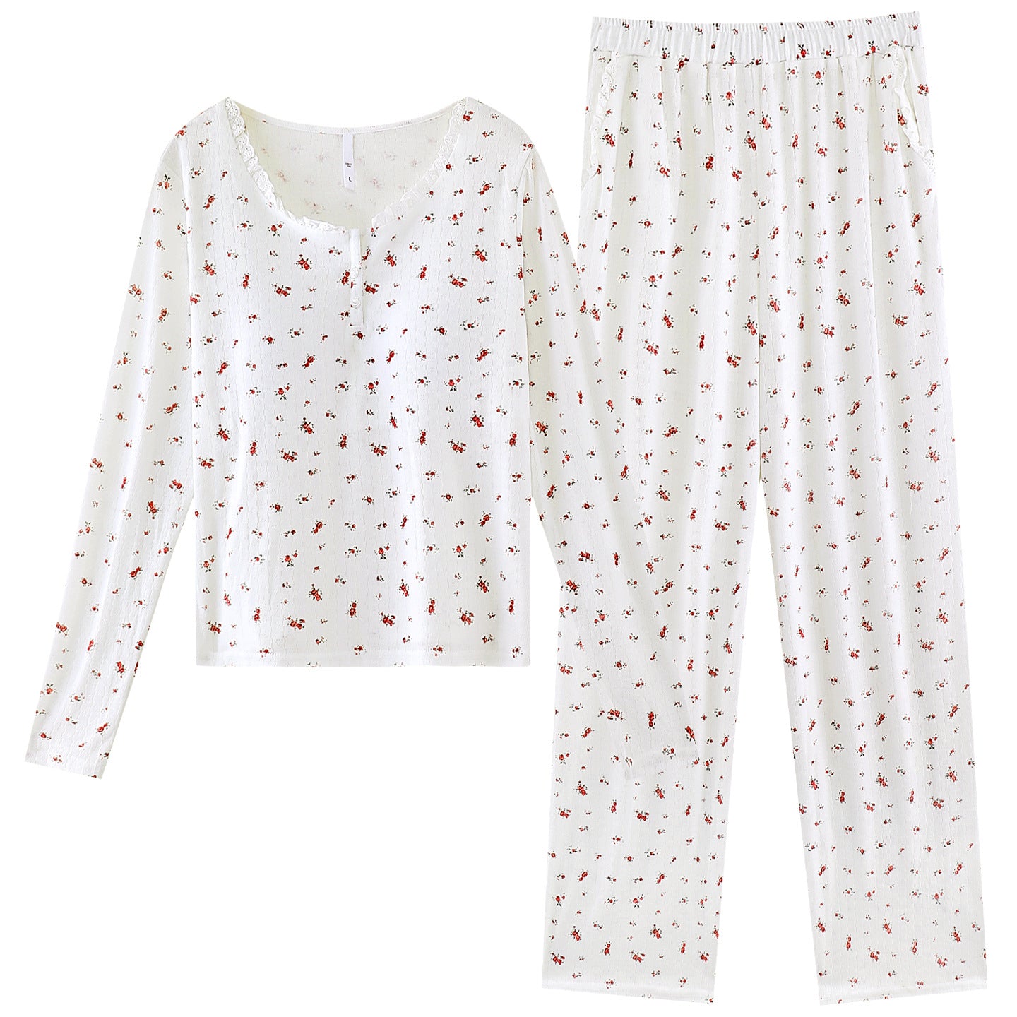 Womens Simple And Comfortable Pure Cotton Pajamas