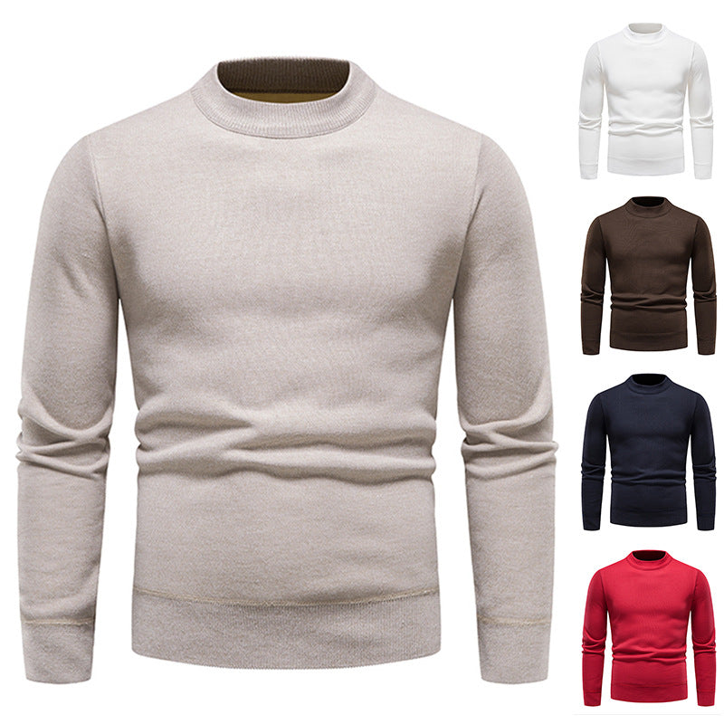 Fleecforet tyk sweater til mænd