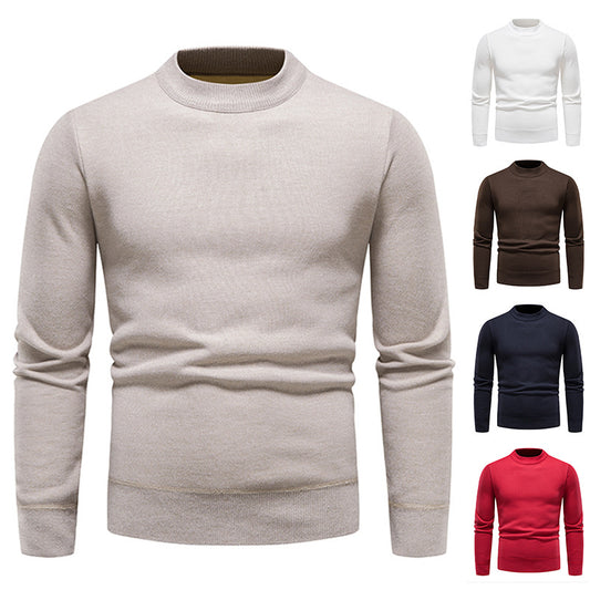 Fleece-lined Thick Men's Bottoming Sweater