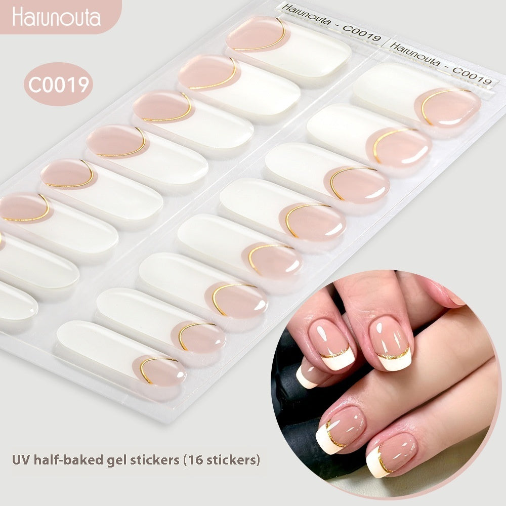 Nail Stickers UV Gel Nail Sticker Semi-curing