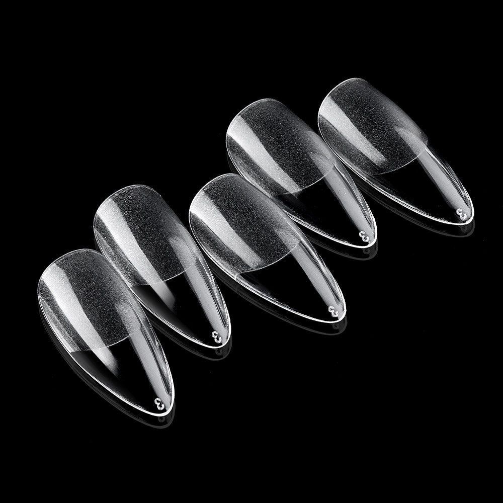 High Quality Transparent Seamless Square Long Ballet Frosted Fake Nails