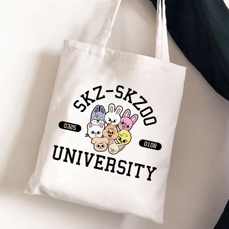 Cute Cartoon Canvas Tutor Lunch Bag