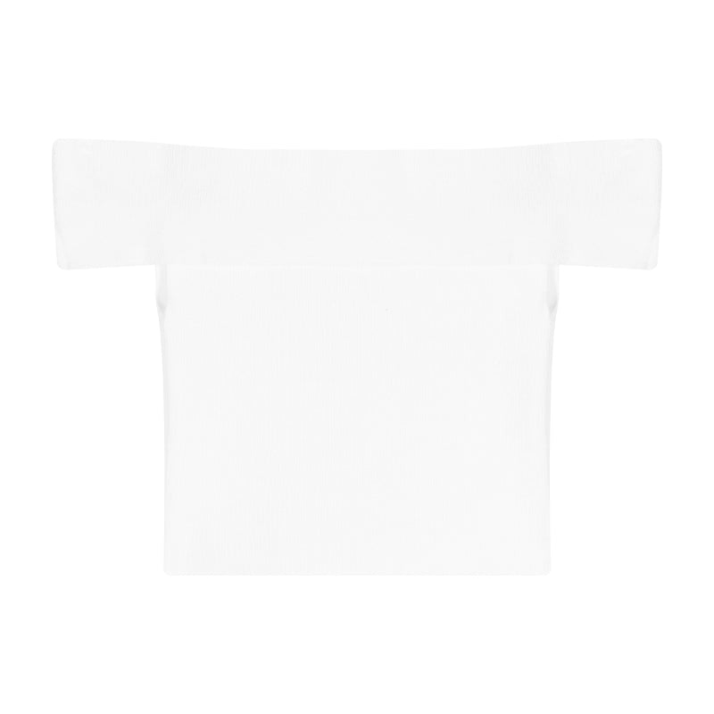 Hvid One-shoulder Kortærmet T-shirt Dame Sommer Ren Begær Stil Hot Girl Temperament