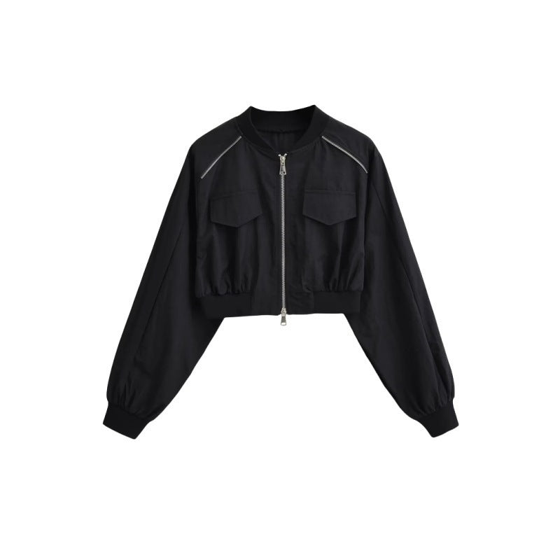Short American-style Vintage Workwear Jacket