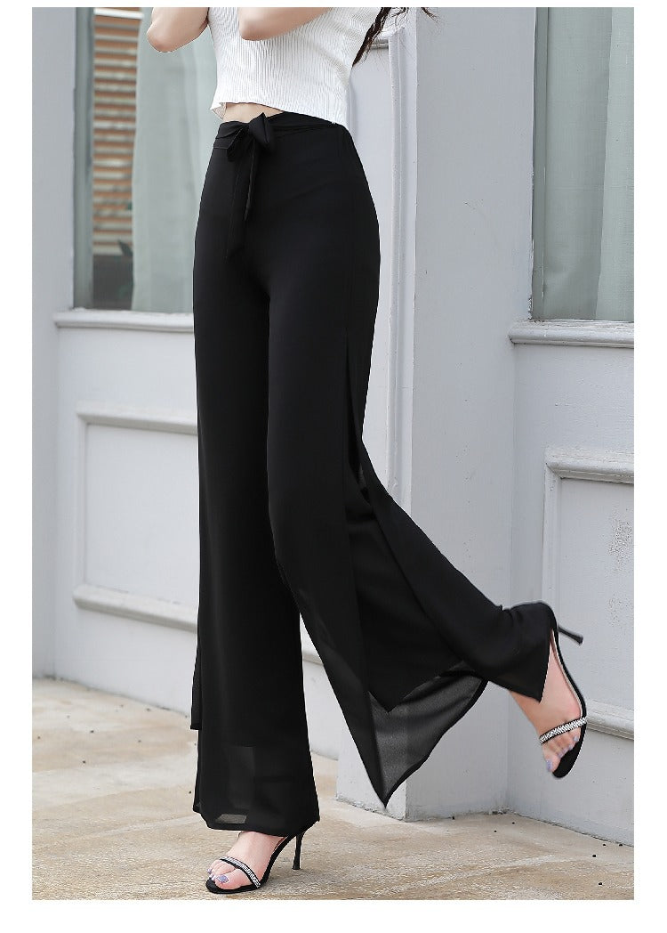 High Waist Drape Loose Double Pants