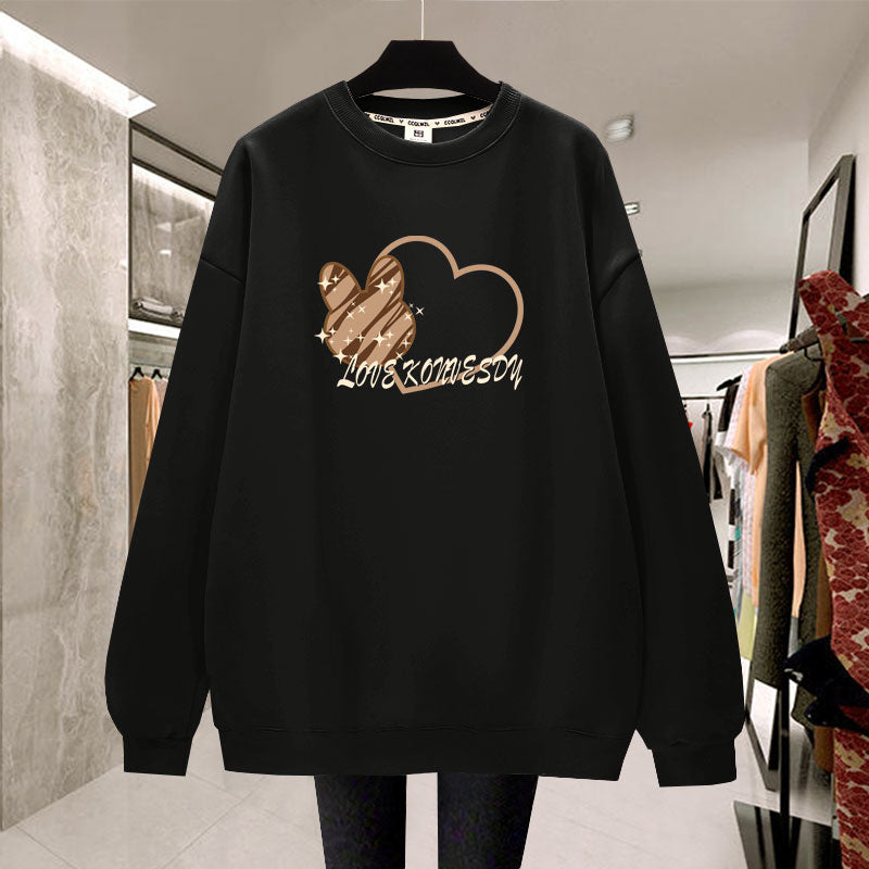Student Lazy Style Plush Thickened Top Pullover