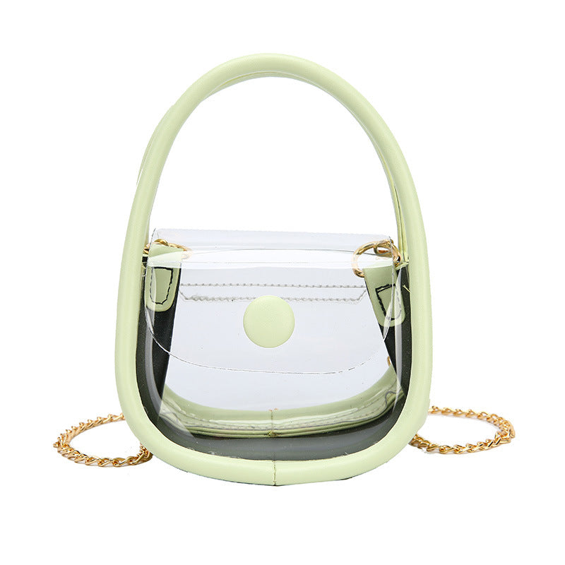 Creative Children's Personality Fashion Transparent Western Style One-shoulder Handbag