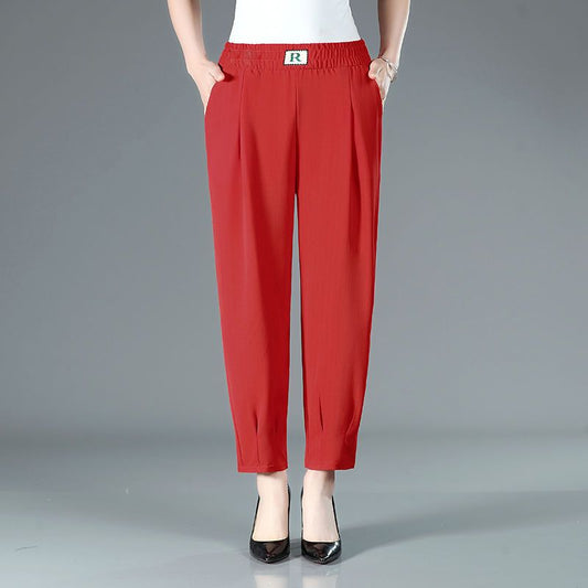 Women's Loose Slimming Harem Pants Tight Waist Casual