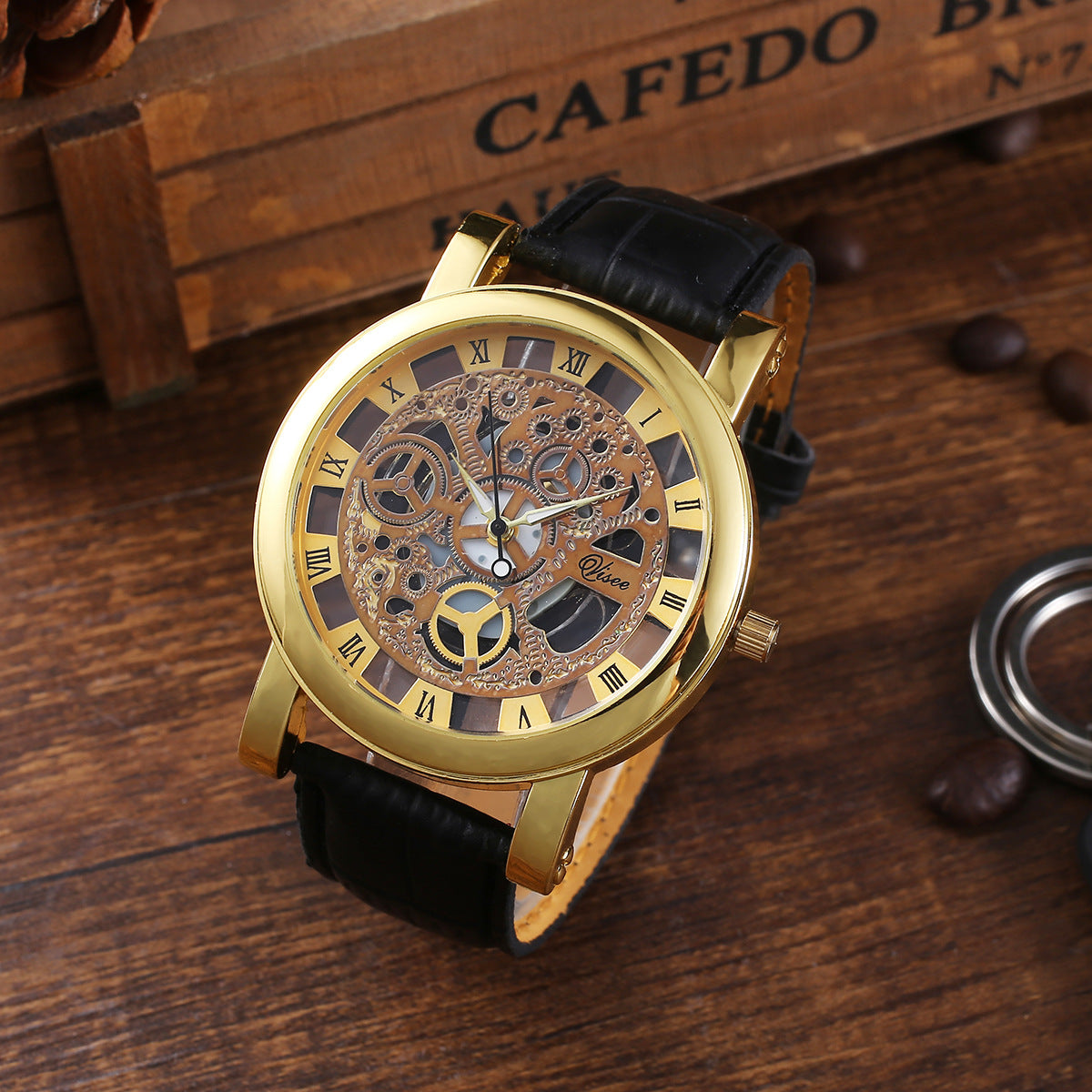 Glasses Big Dial Quartz Watch Wallet Gift Set