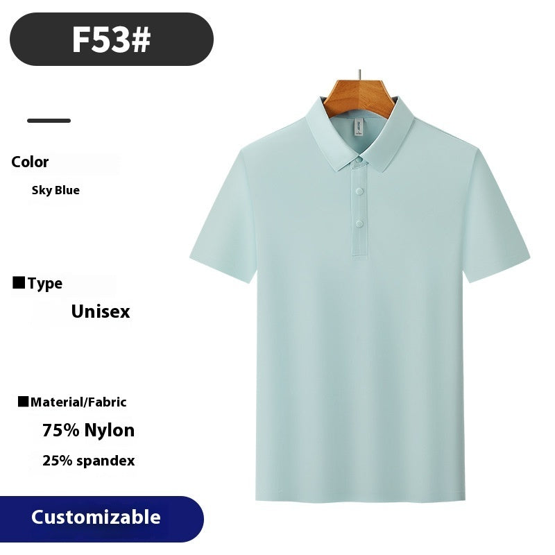 Polo Shirt Brocade Ammonia Seamless Summer Running Ice T-shirt Golf