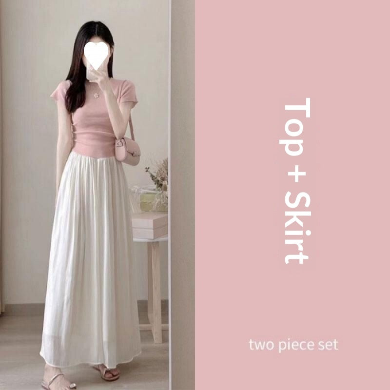 Korean Drama-style Elegant Lady Two-piece Set
