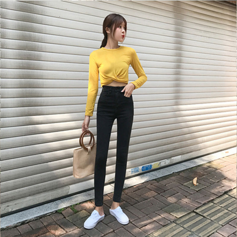 Pants Female Student Is Eighth Thin In Winter