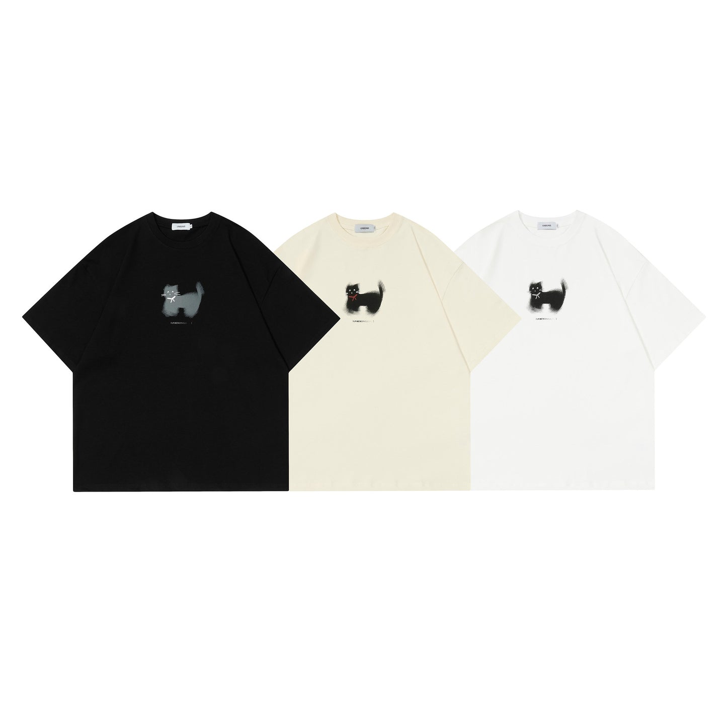 Summer Simple Pattern Design Loose High-grade Neutral Short-sleeved T-shirt