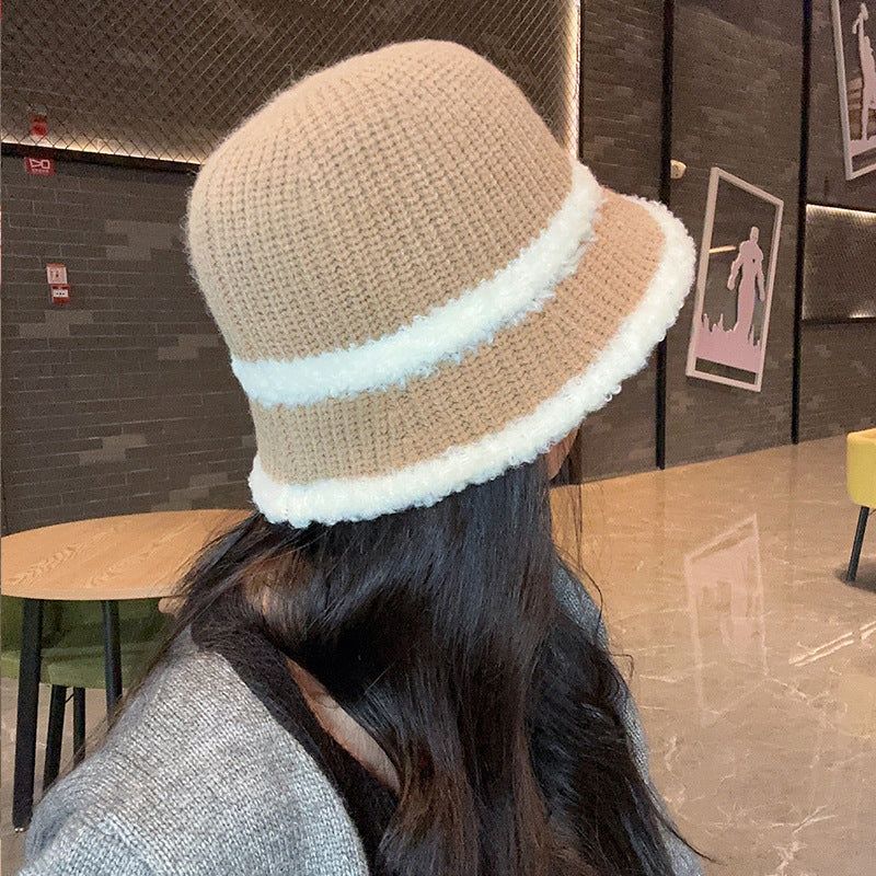 Women's Autumn And Winter New Lamb Wool Bucket Hat