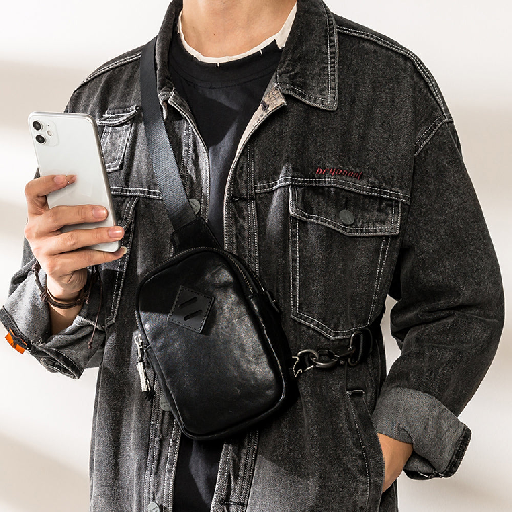 Fashion New Leather Men's Chest Bag