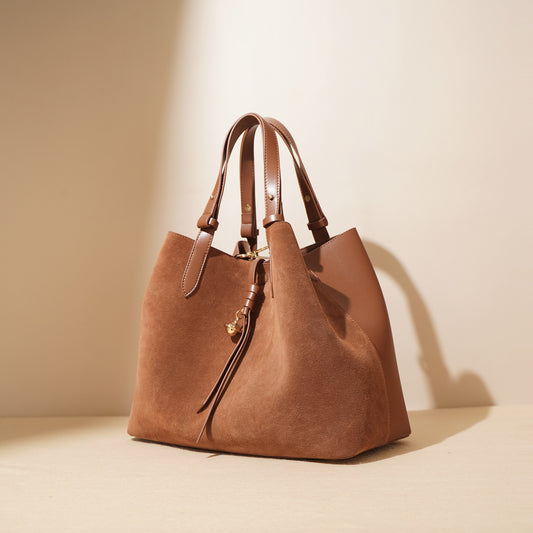 Autumn And Winter Advanced Maillard-style Retro Tote Bag