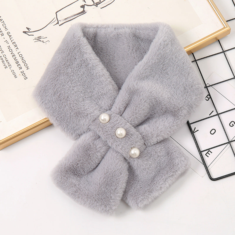 Neck Protection All-match Plush Warm Fur Collar Scarf