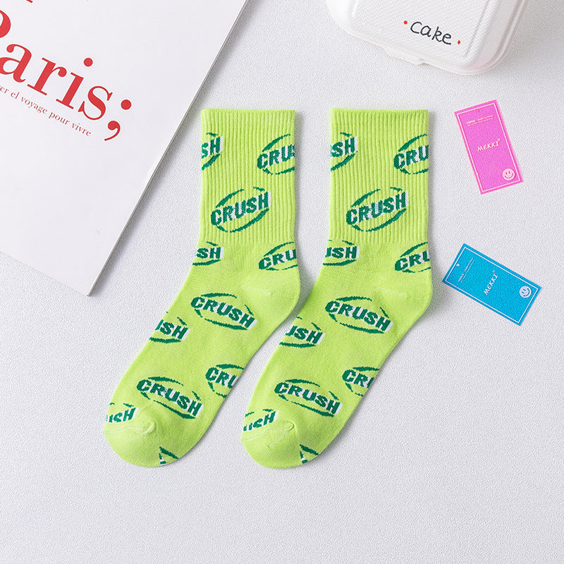 Spring Summer Street Letter Ins Sporty Women's Socks