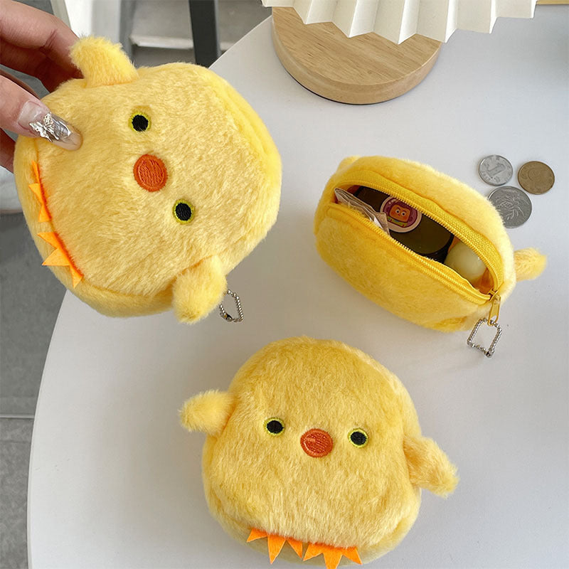 Creative Plush Cute And Adorable Little Yellow Chicken Coin Purse