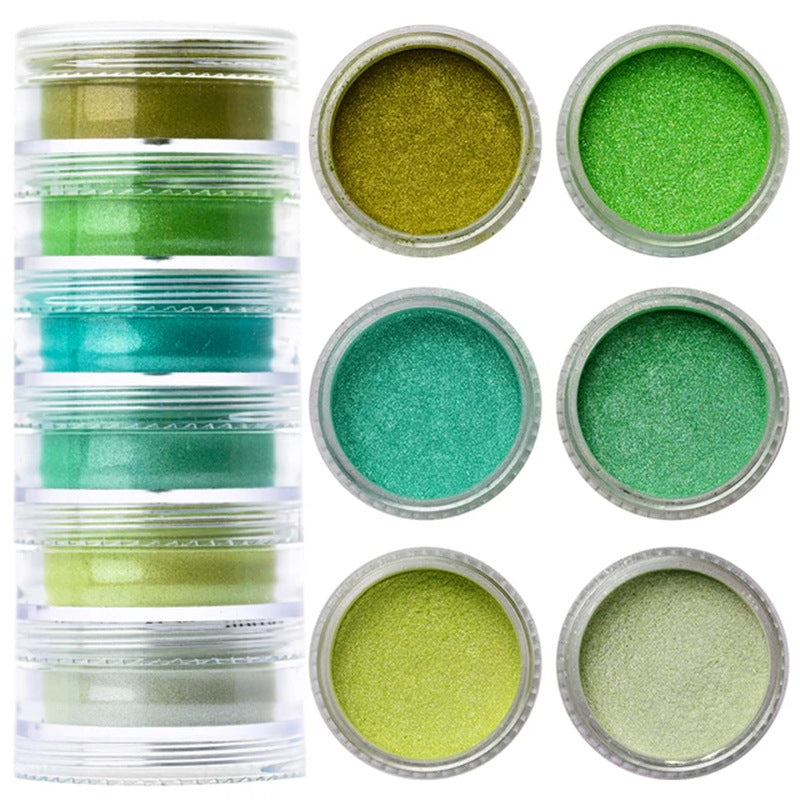 6-color Siamese Pearl Powder Glitter Fluorescent Powder Crystal Glue Silicone Mold