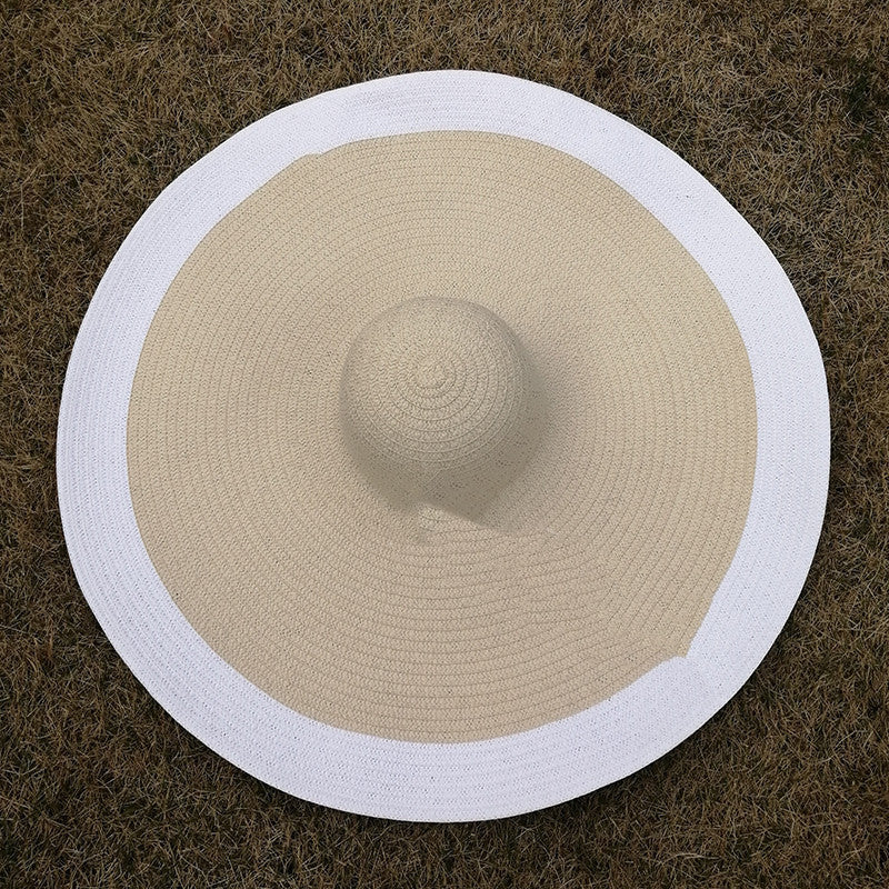 Big Brim Folding Straw Hat Sunshade 70cm