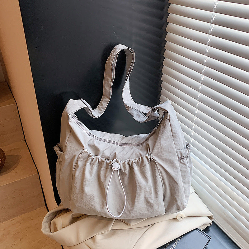 Brand-new Solid-color Nylon Crossbody Bag For Multi-functional Casual Wear