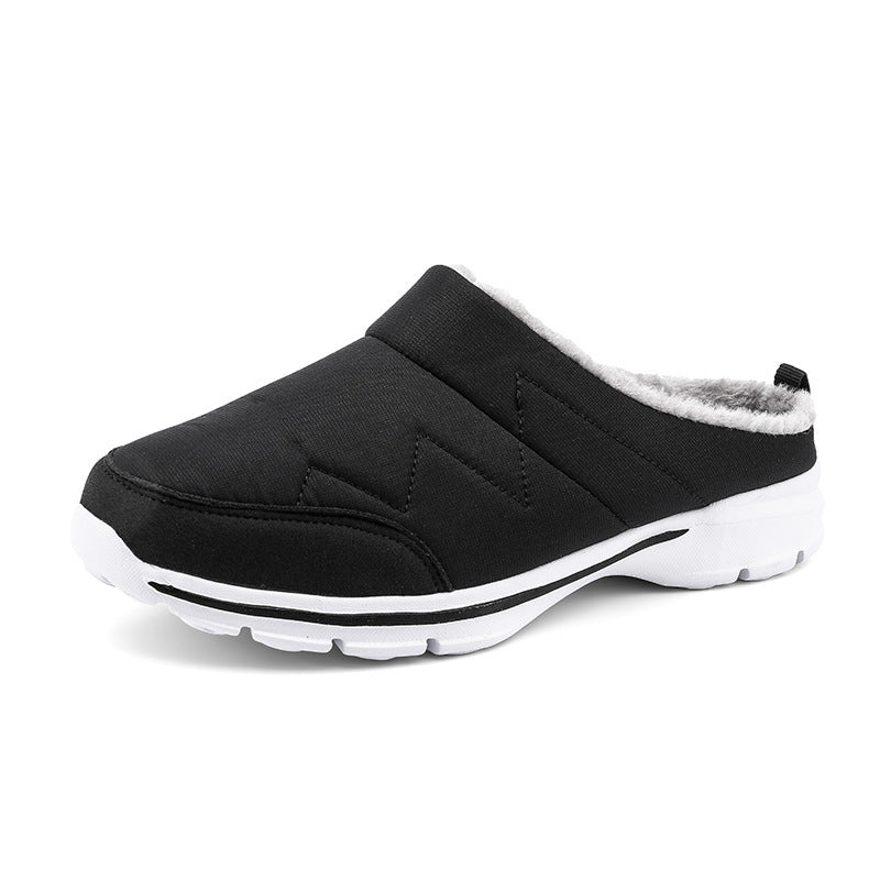 Women's Thickened Add Velvet To Keep Warm Slippers Lazy Shoes