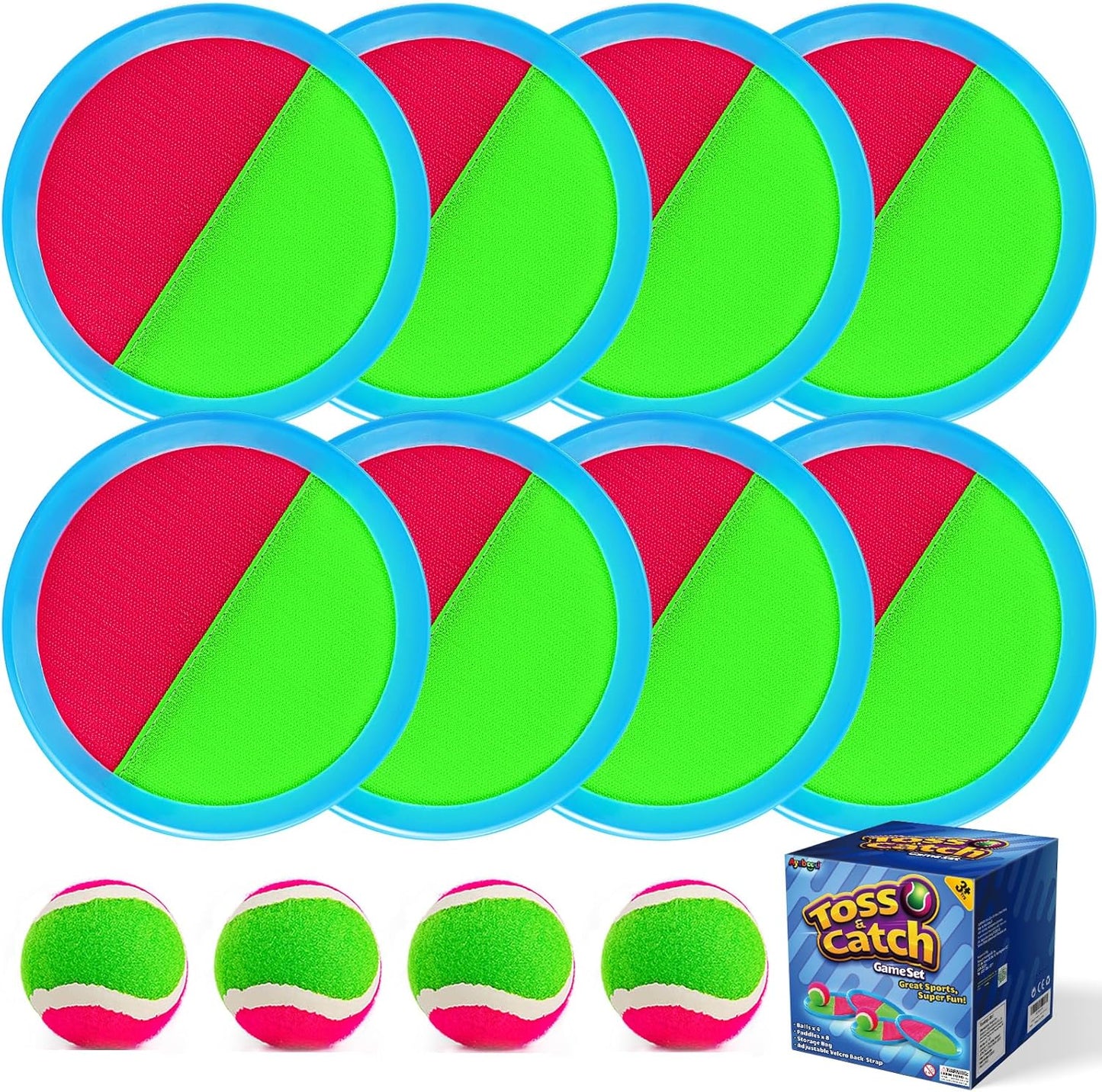 Toss and Catch Ball Game Outdoor Toys for Kids Yard Games Beach Toys outside Games for 3 4 5 6 7 8 9 10 Year Old Boys Girls (Upgraded)