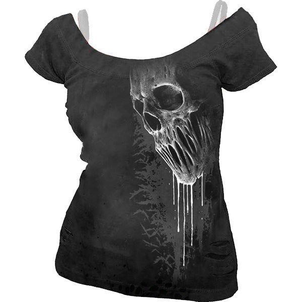 3D Print Women's Street Short-sleeved Sports T-shirt Top