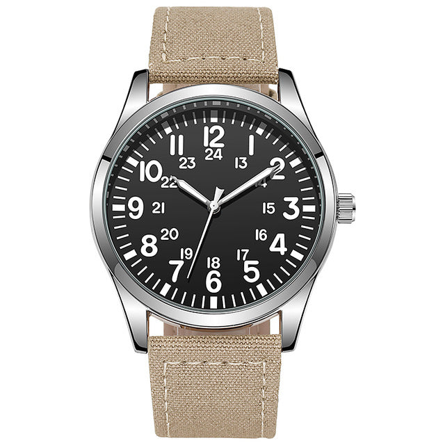 Force Field Fabric Strap 24-hour Display Watch