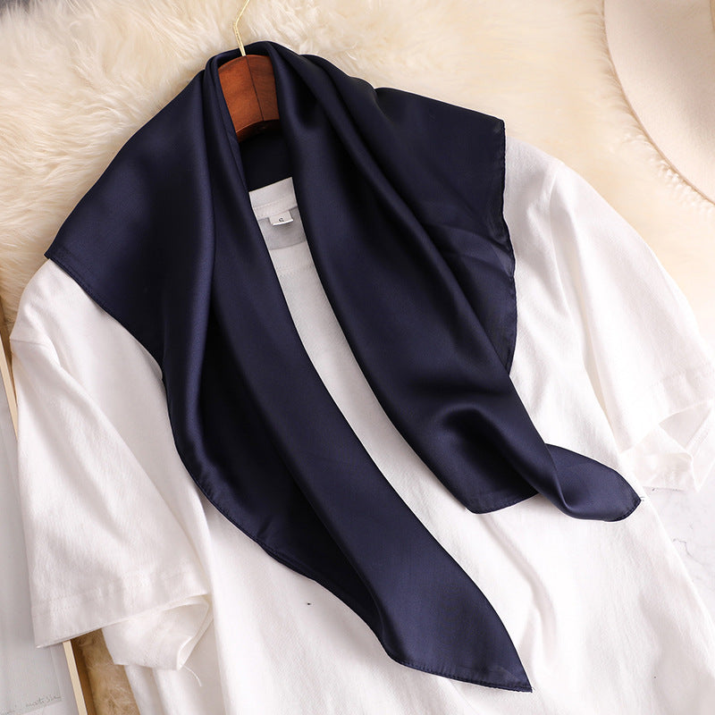 Women's Decorative Spring And Autumn All-match Solid Color Thin Silk Scarf