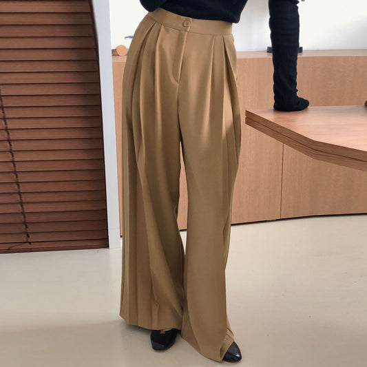 Designed Hanging Wide Leg Casual Pants