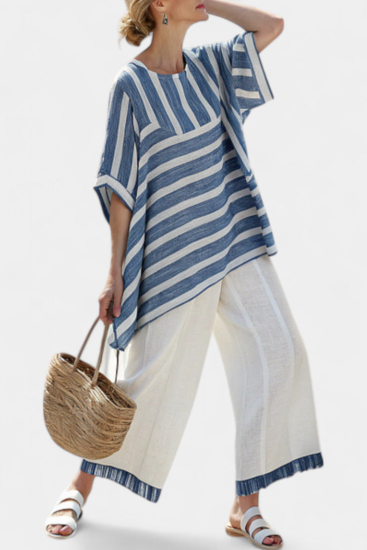 Plus-size Loose Casual Women's Beach Two-piece Set