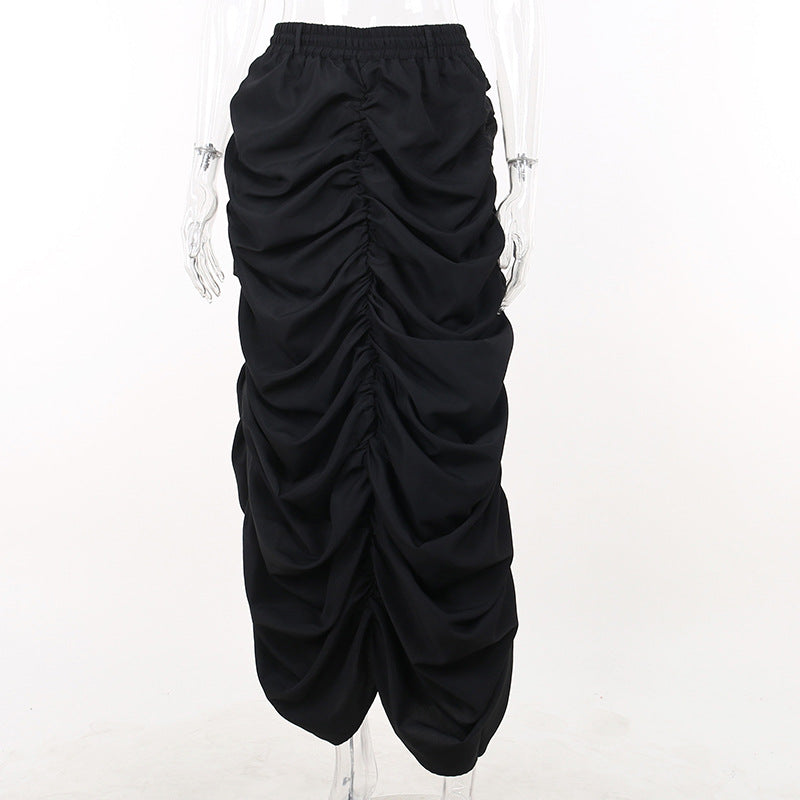 Elegant Slim-fit Pleated Workwear For Skirt Women