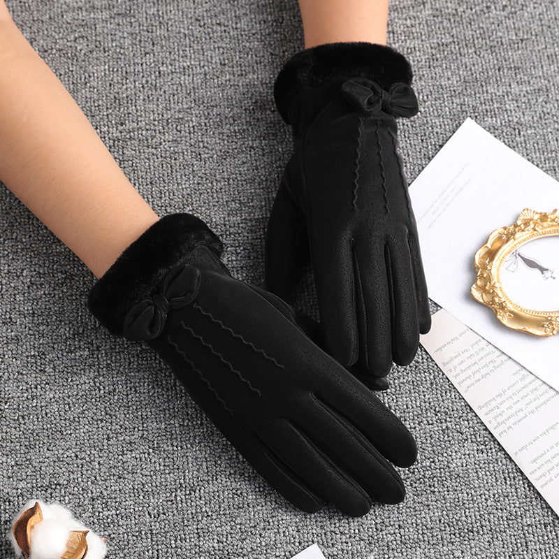 Plush Thick Windproof Touch Screen Driving Gloves