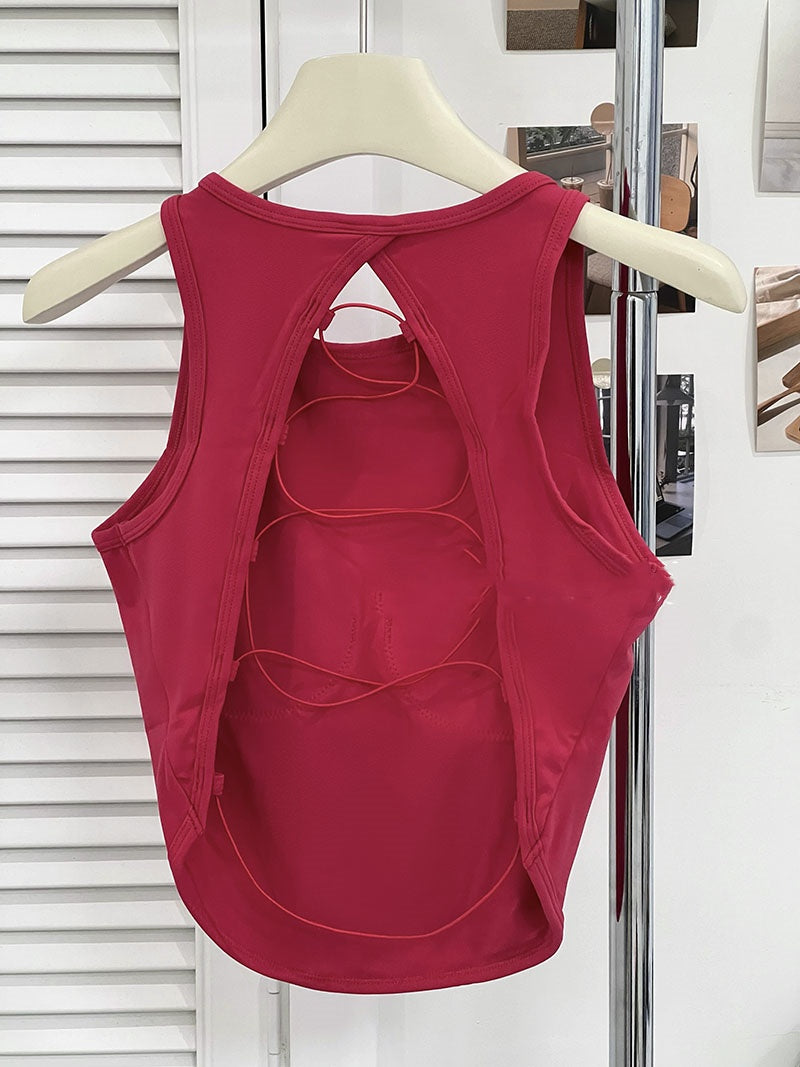 Cross Strap Yoga Vest Fixed Cup Sports Underwear
