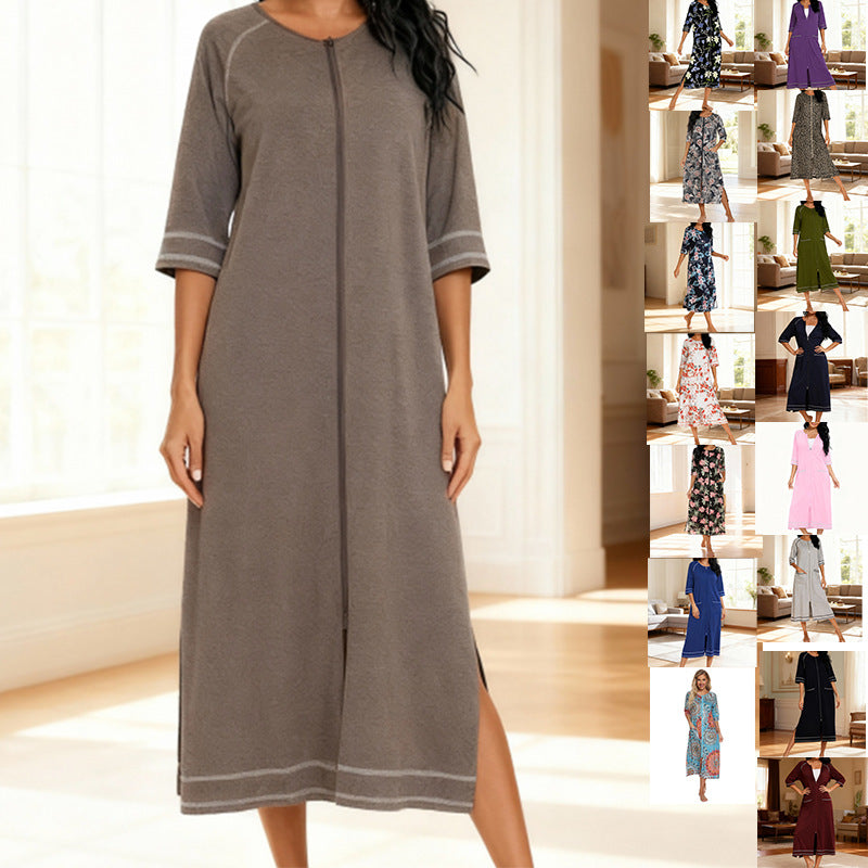 Comfortable Cardigan Womens Base-Layer Pajamas For Autumn And Winter