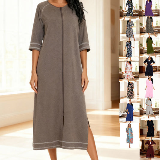 Comfortable Cardigan Womens Base-Layer Pajamas For Autumn And Winter