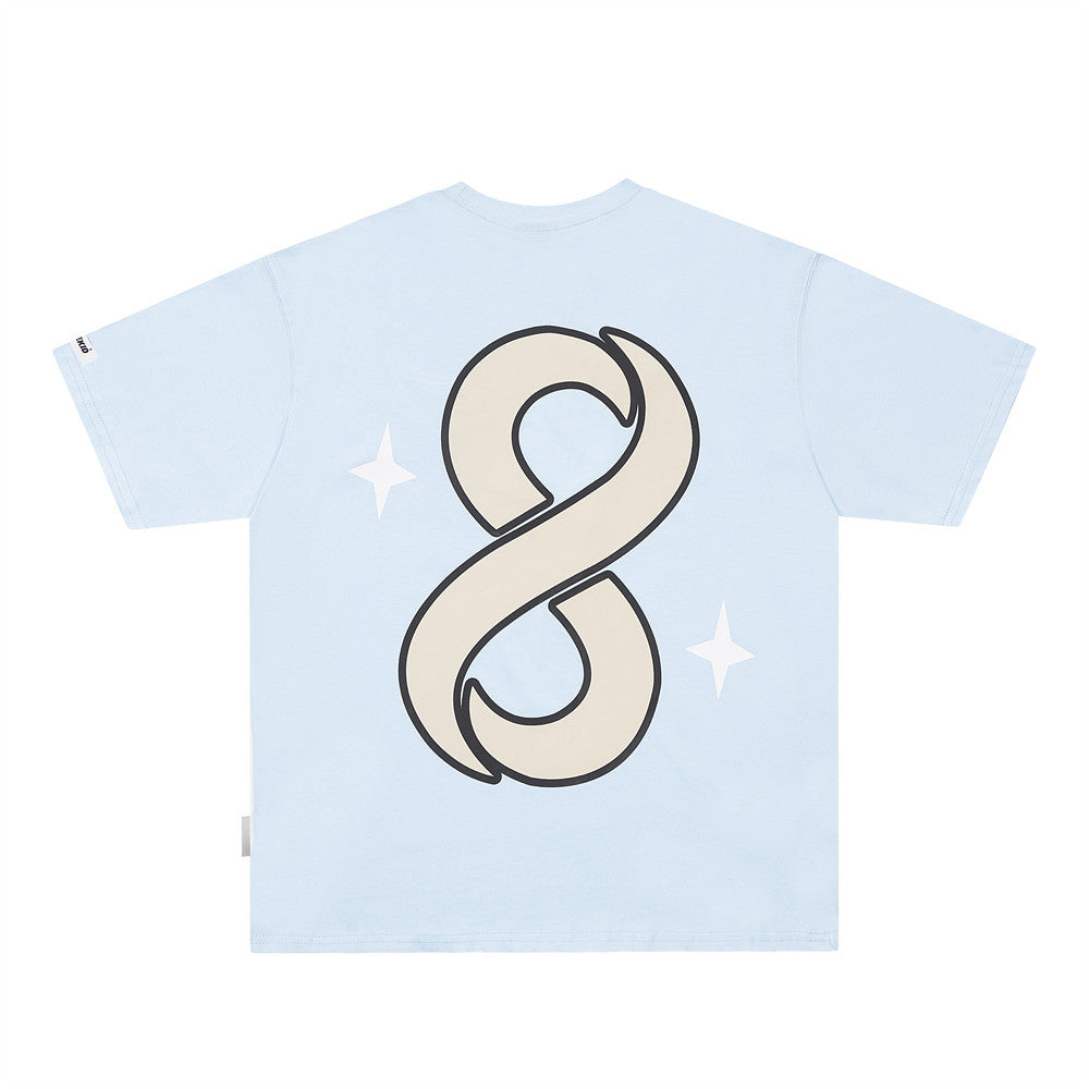 Digital 8 Printed Short-sleeved T-shirt For Men