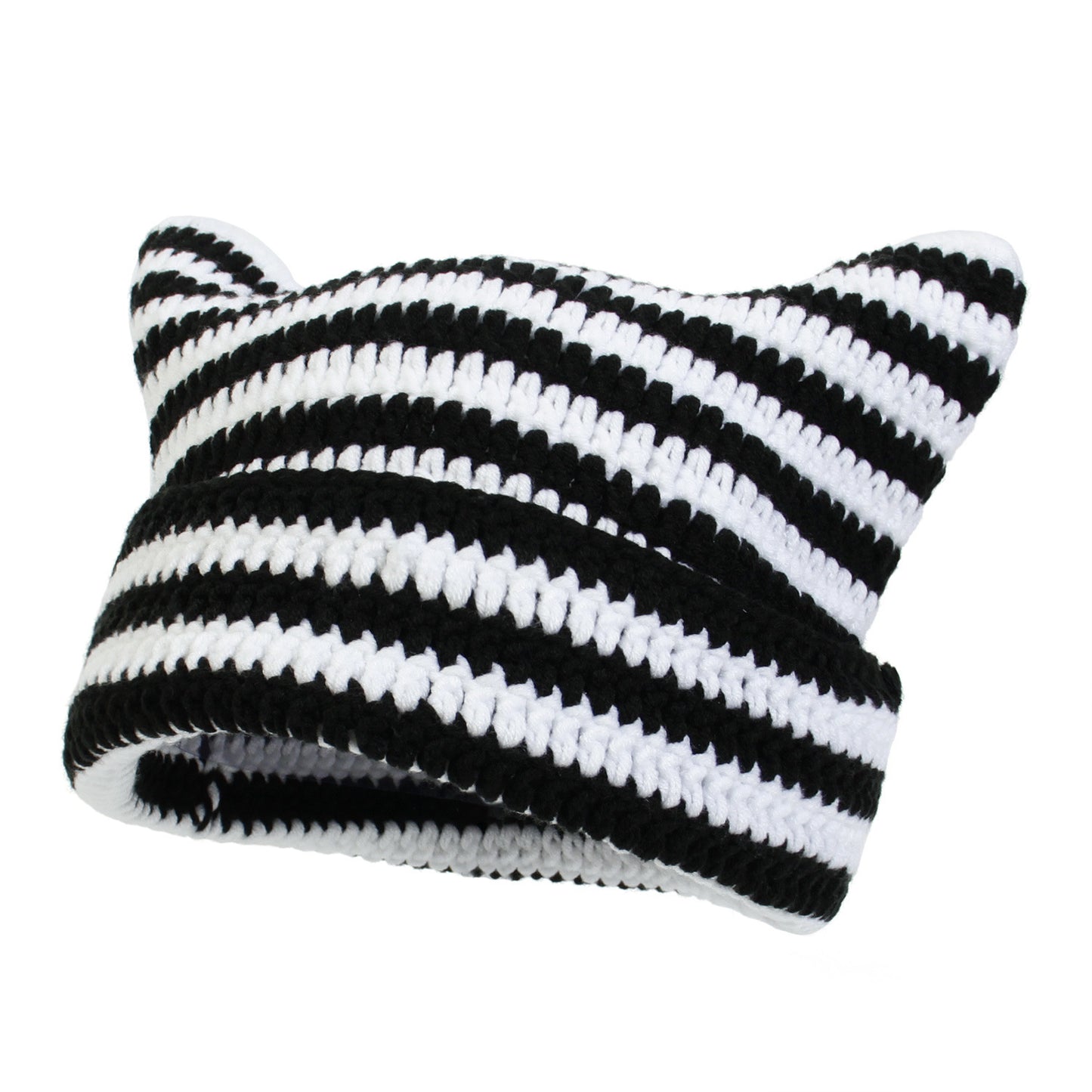 Japanese-style Mischievous Handmade Crocheted Woolen Hat
