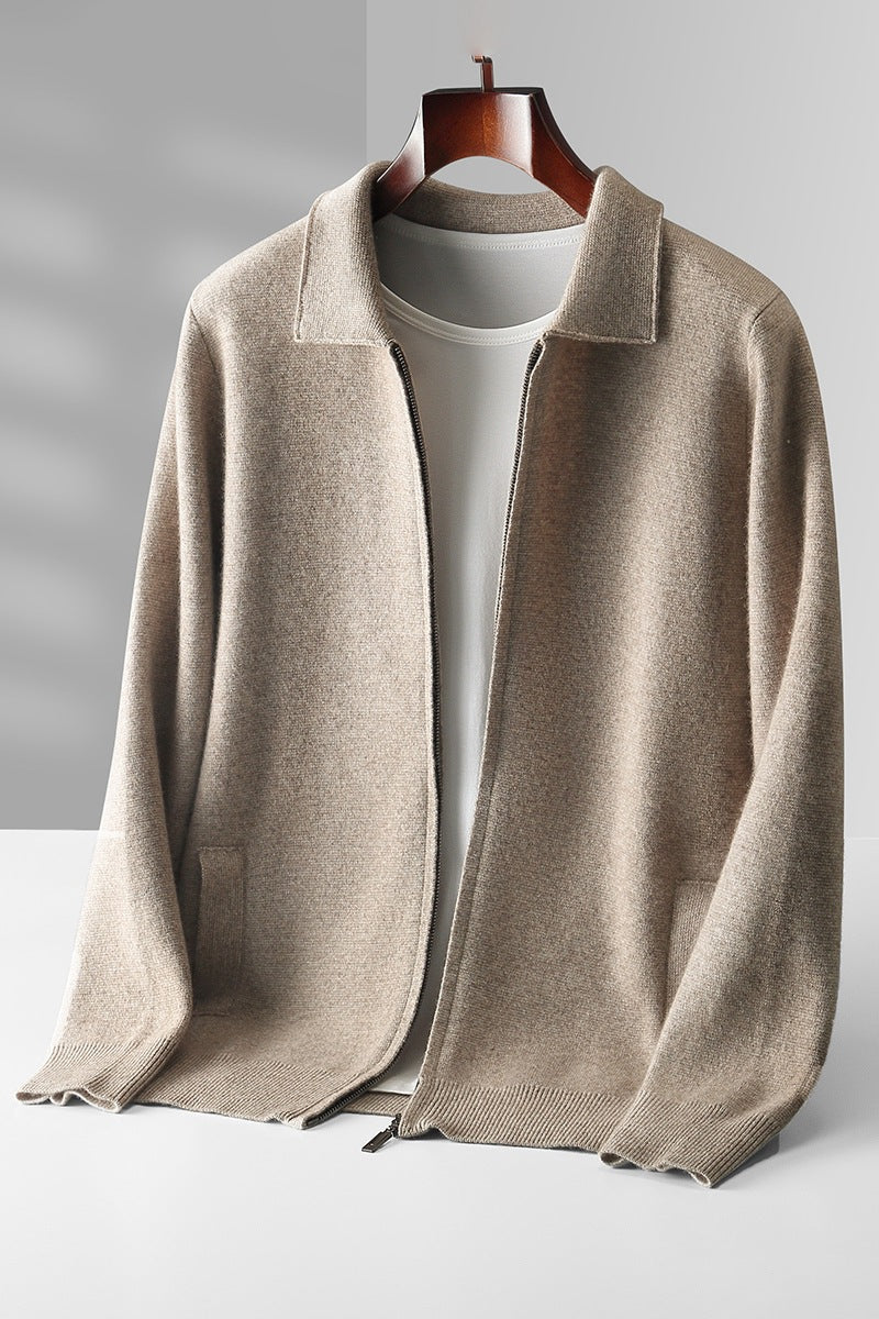 Men's Autumn And Winter Wool Knit Cardigan Loose Outer Wear