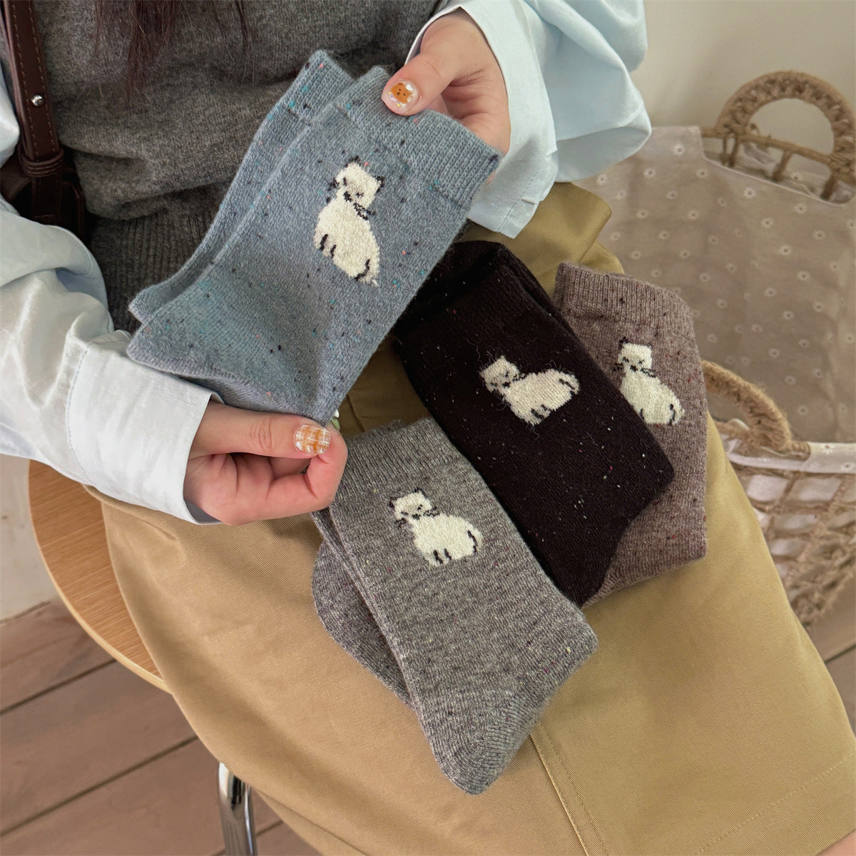 Japanese-style Versatile Mid-calf Socks For Women